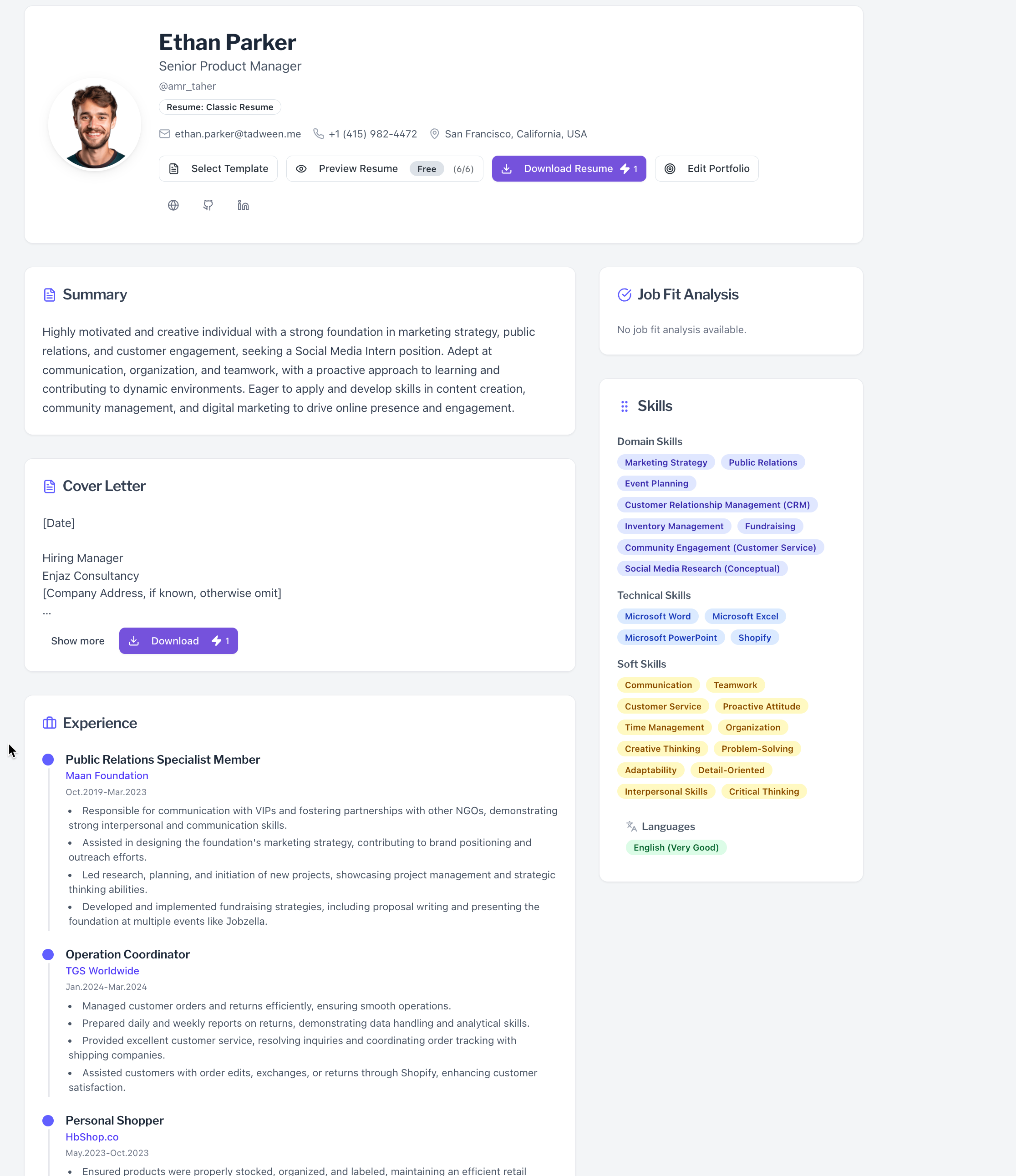Tadween workspace preview