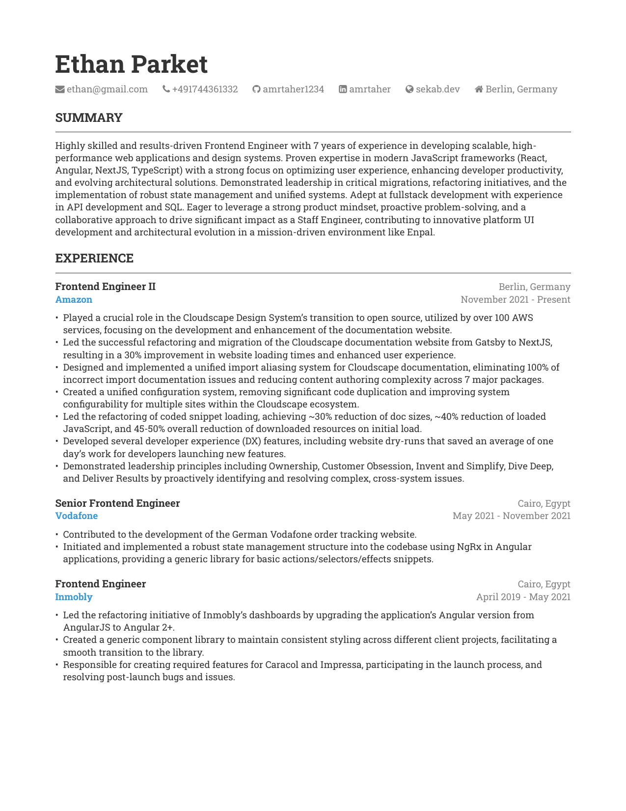 Professional Resume Preview